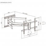 Fits Samsung TV model UE55D7000LUXXU Black Swivel & Tilt TV Bracket