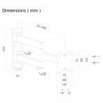 Fits Samsung TV model LT23B550E Black Swivel & Tilt TV Bracket