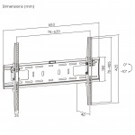 Fits Samsung TV model UE46ES6300UXXU Black Tilting TV Bracket