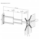 Fits Samsung TV model PS50C7000YKXXU Black Swivel & Tilt TV Bracket