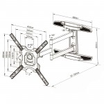 Fits Samsung TV model PS50C7000YKXXU Black Swivel & Tilt TV Bracket