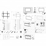 Fits Samsung TV model UE55B7020 Black Tilting TV Bracket