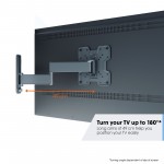 Fits Samsung TV model UE49KU6510U White Swivel & Tilt TV Bracket